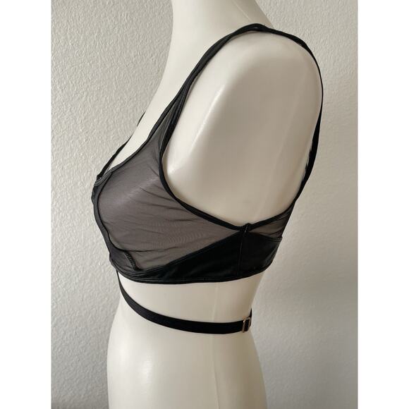 Honey Birdette Bra Emily Strappy Cross Front Sheer Mesh Lingerie - Picture 7 of 16